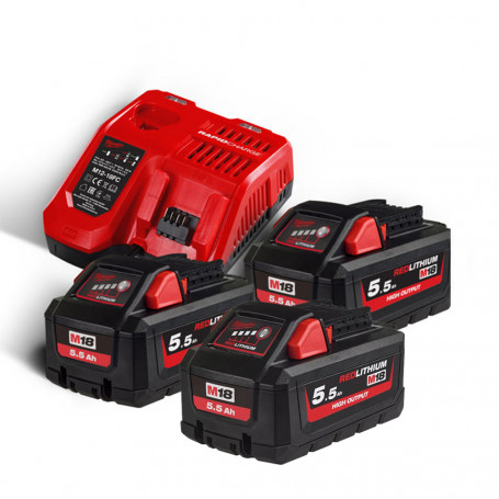 Smerigliatrice angolare Milwaukee M18 Fuel 125mm in Kit con batterie 5.5Ah