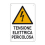 CARTELLO TENSIONE ELETTRICA PERICOLOSA IN POLIONDA 60X40CM - D&B VERONA prodottiferramenta 16300150 8024814196416