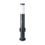 E27 Bollard Lamp 60CM PIR Sensor With 2 EU Plug Sockets Stainless Steel Grey IP44