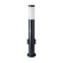 E27 Bollard Lamp 60CM PIR Sensor With 2 EU Plug Sockets Stainless Steel Black IP44