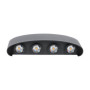 7W LED Wall Light Sand Black IP65 3000K