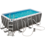 PISCINA RIGIDA RETT. (56722) "POWER STEEL RATTAN " 412X201X122HCM