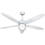 VENTILATORE DA SOFFITTO MAURER 5 PALE Ø132 CM BIANCO C/LUCE