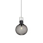 PENDANT LIGHT BLACK METAL GLOBE 300