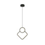 12W LED DESIGNER METAL HANGING LAMP 280*1800MM BLACK BODY 3000K