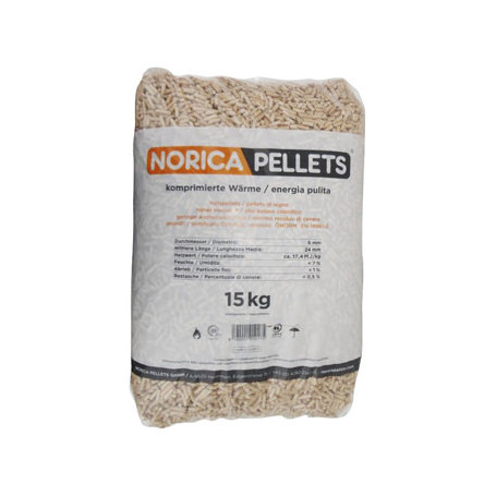 15 kg PELLET Norica Plus 100% abete austriaco - in offerta